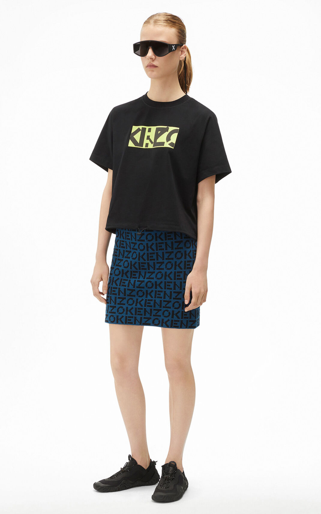 T Shirt Kenzo Sport Box Femme Noir | ITRB-94018